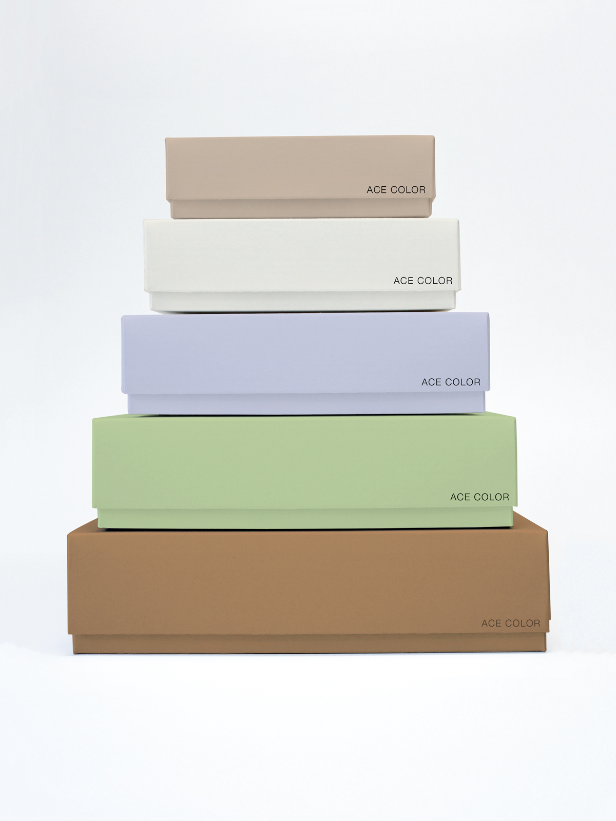 カラーパレットからの5色の箱